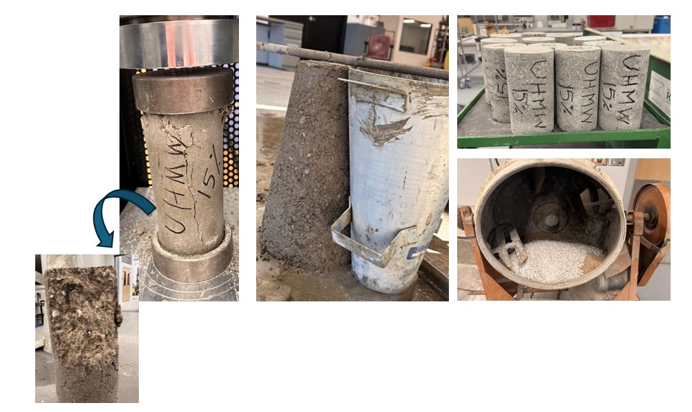 Concrete with plastic