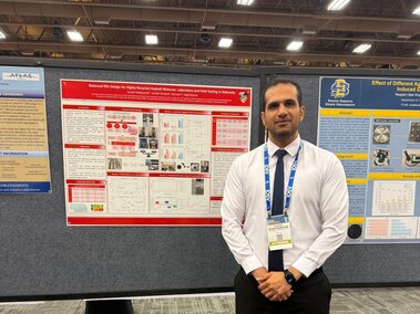 Farzad presenting in a conference